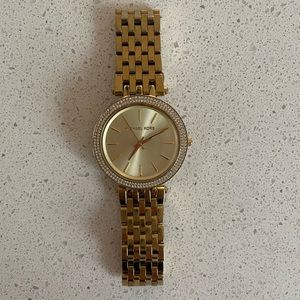 Michael Kors gold watch with rhinestones